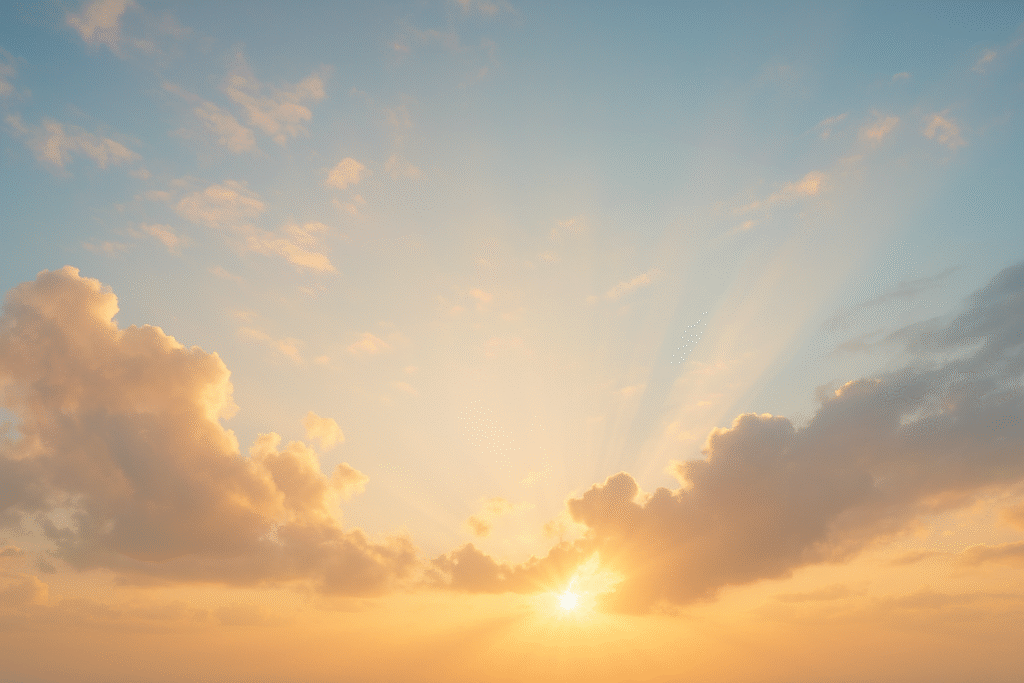 明るい希望を感じさせる空