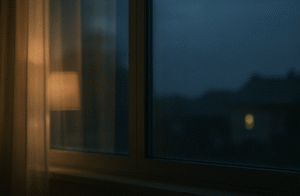 夜の窓辺