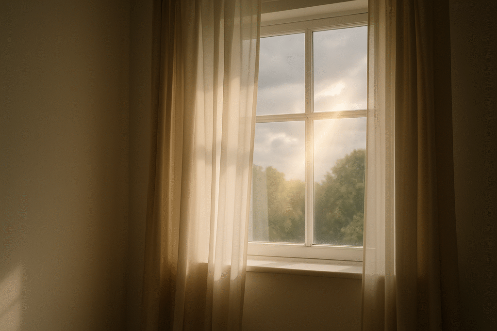 窓辺に差し込む光