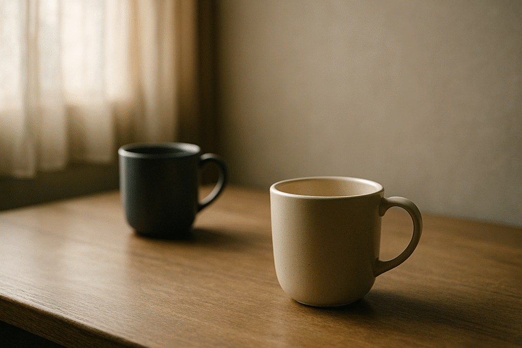 ペアのコーヒーカップ